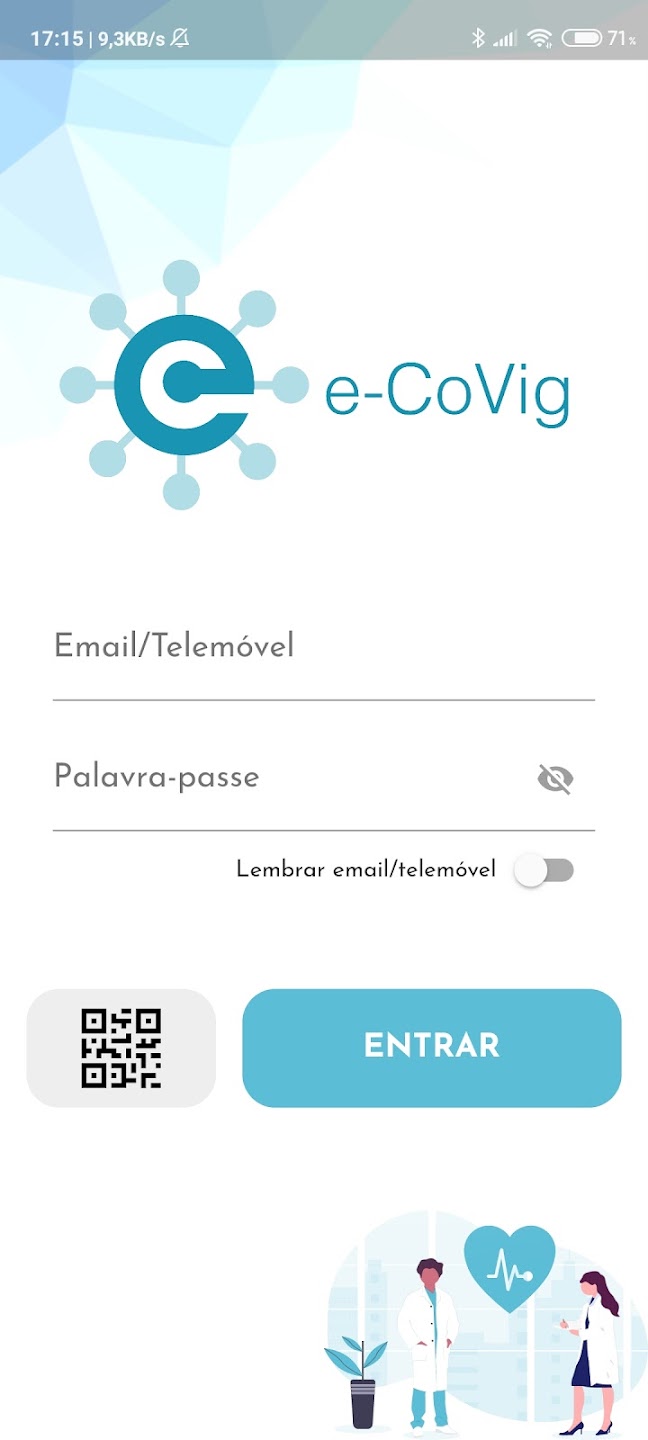 Screenshot of the app