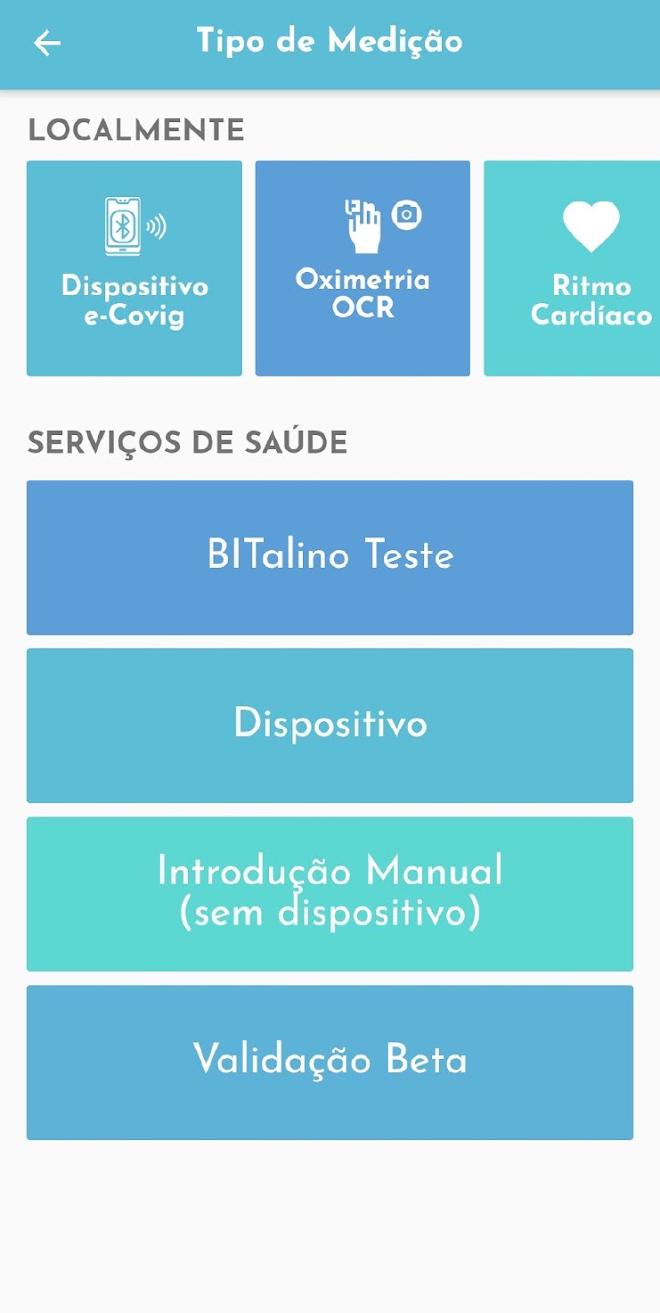 Screenshot of the app